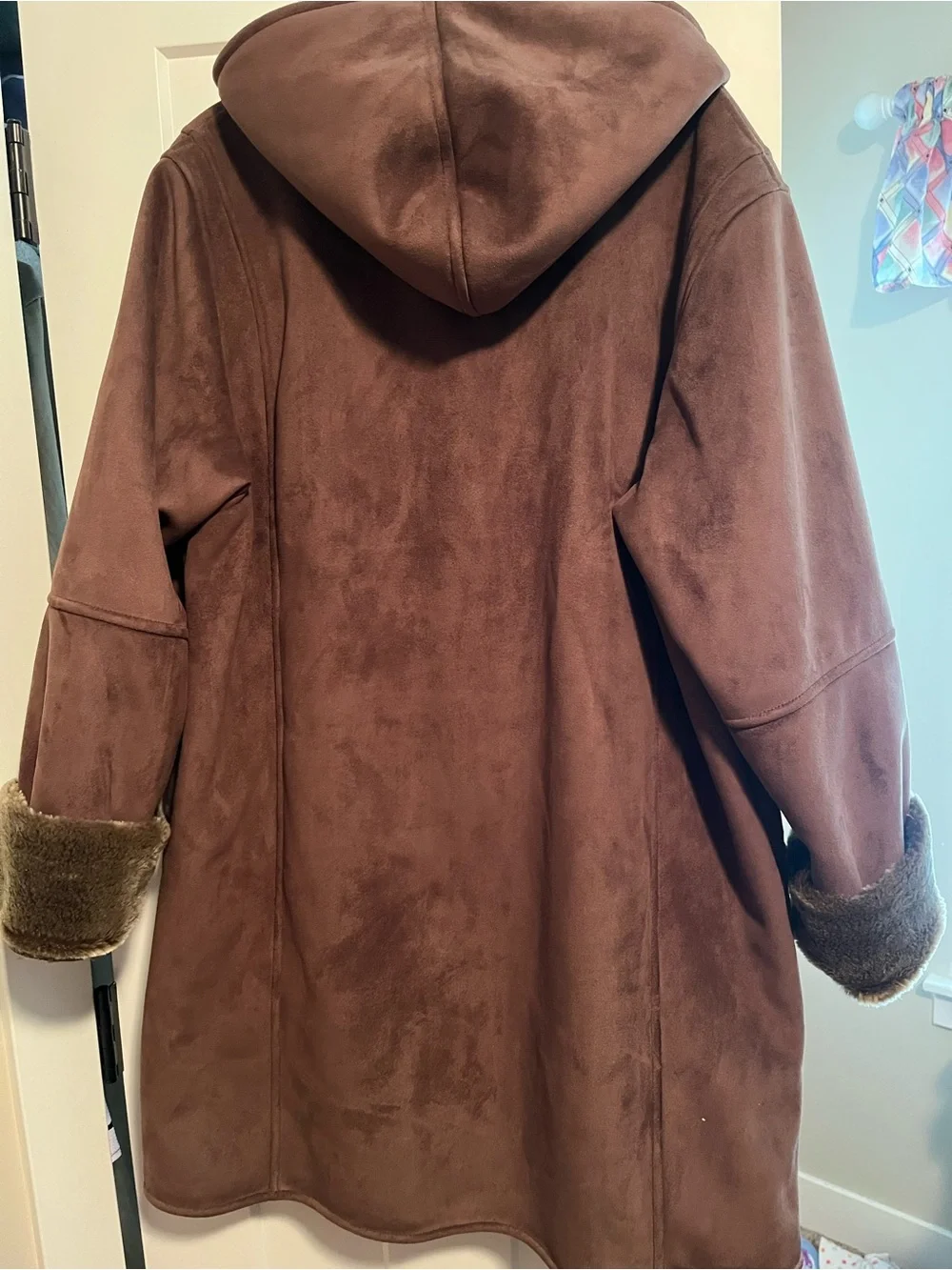Fitz-Wright Brown Faux-Shearling Coat